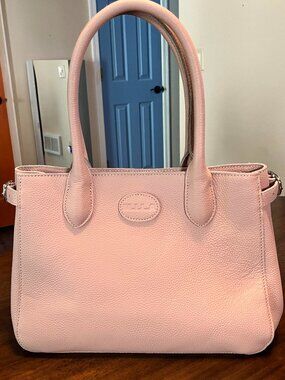 NEW! Light Pink M.I.L.A. Adina Bag With Pebbled Leather & Embossed Logo